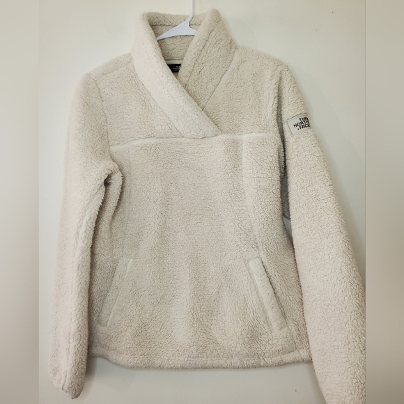 The North Face Campshire Sherpa Fleece Pullover Size Small Vintage White - Picture 2 of 13